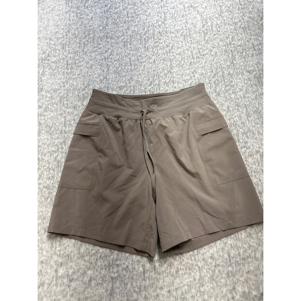 Calia Journey Collection Mid-Rise Cargo Shorts Taupe Brown 7" Inseam Women Small